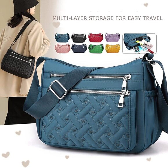 Crossbody Purse for Women Multi Pocket Cross Tote Small Travel Shoulder Bag Casu - Picture 8 of 8